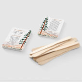 山素朴松の木の霧結婚式 プログラム ハンドファン (組立なし)