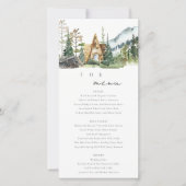 山素朴松の森ウッドキャビンのメニューカード サンキューカード (正面)