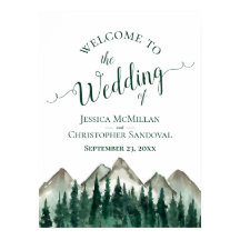 山素朴松の結婚歓迎サイン