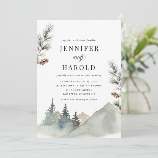 山素朴松林自然結婚ズ 招待状 (スタンド正面)