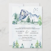 山素朴松林QRコード結婚ズ 招待状 (正面)