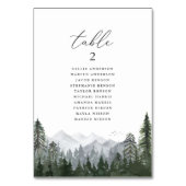 山素朴松結婚の木 テーブルナンバー (正面)