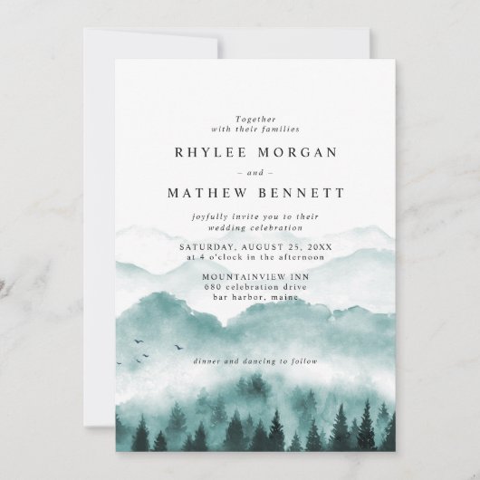 山素朴松詳細 招待状 (正面)