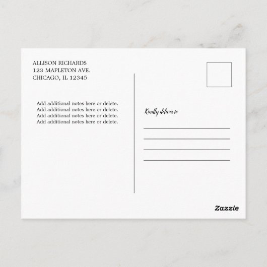 山素朴林のはが結婚き写真 ポストカード (裏面)