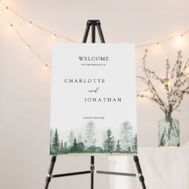 山素朴林の水の色のウェルカムサイン