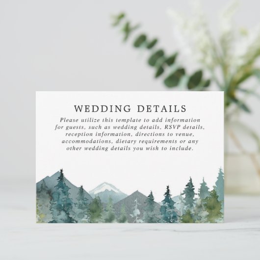 山素朴林の水の色結婚の詳細 エンクロージャーカード (スタンド正面)