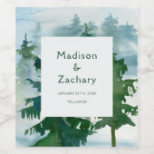 山素朴林の水の色結婚の ワインラベル (シングルラベル)