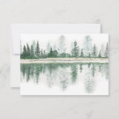 山素朴林の水の色結婚の 出欠カード (裏面)