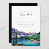 山素朴林の水の色結婚の 招待状 (正面/裏面)