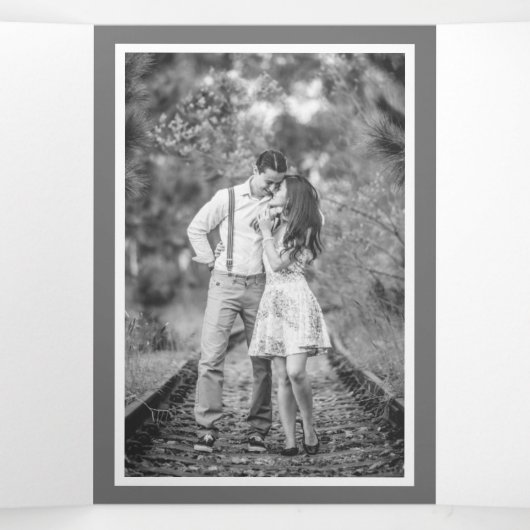 山素朴林の湖 三つ折り招待状 (内部中)