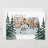 山素朴林の結婚写真 サンキューカード (正面)