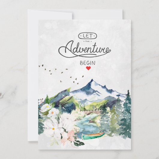 山素朴林エバーグリーン結婚の駆け落ち 招待状 (裏面)