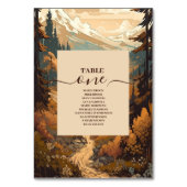 山素朴林エバーグリーン結婚ズ テーブルナンバー (正面)