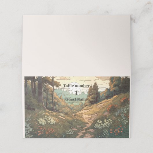 山素朴林エバーグリーン結婚ズ プレイスカード (外部開封)