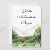 山素朴林エバーグリーン結婚ツリー 招待状 (裏面)