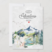 山素朴林エバーグリーン結婚ツリー 招待状 (裏面)