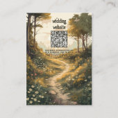 山素朴林エバ結婚グリーンQRコード エンクロージャーカード (正面)