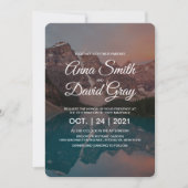 山素朴林図結婚書 招待状 (正面)