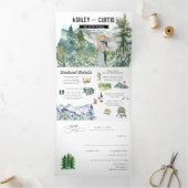 山素朴林 | 結婚s 三つ折り招待状 (内部)