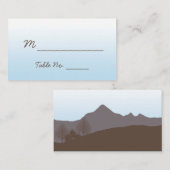 山素朴水色の結婚座席表 プレイスカード (正面/裏面)