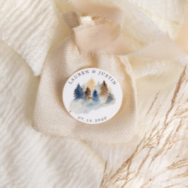 山素朴水色木モノグラム ラウンドシール