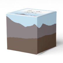 山素朴水色結婚式の引き出物箱