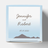 山素朴水色結婚式の引き出物箱 フェイバーボックス (上部)