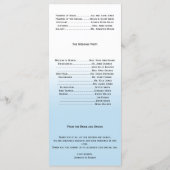 山素朴水色結婚式 プログラム (裏面)