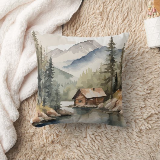 山素朴水色 クッション (ブランケット)