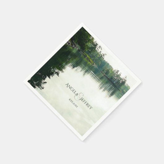 山素朴湖の反結婚射 スタンダードカクテルナプキン (角)
