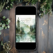 山素朴湖の森すべて結婚の 招待状