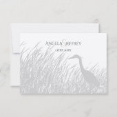 山素朴湖ヘロンシルエットウェディングRSVP 出欠カード (裏面)