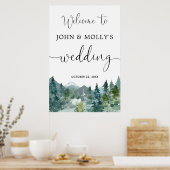 山素朴結婚の歓迎サイン ポスター (キッチン)