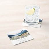 山素朴結婚の スクエアペーパーコースター (インサイチュ)