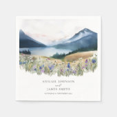 山素朴結婚の スタンダードカクテルナプキン (正面)