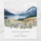 山素朴結婚の ワインラベル (シングルラベル)