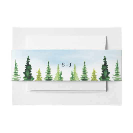 山素朴結婚の 招待状ベリーバンド (正面例)