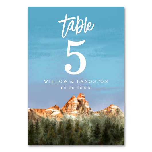 山素朴結婚台番号 テーブルナンバー (正面)