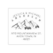 山素朴群結婚したカップル差出人住所 ラバースタンプ (インプリント)