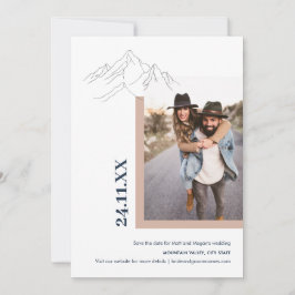 山素朴自然屋外フォト赤面ピンク セーブザデート