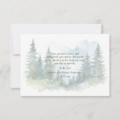 山素朴自然結婚の感謝 サンキューカード (裏面)