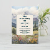 山素朴草地結婚の 招待状 (スタンド正面)