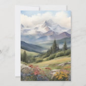 山素朴草地結婚の 招待状 (裏面)