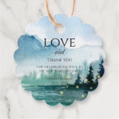 山素朴蛍の水の色結婚の フェイバータグ (正面)