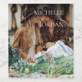 山素朴野花 |ボホ結婚の写真 ワインラベル (シングルラベル)