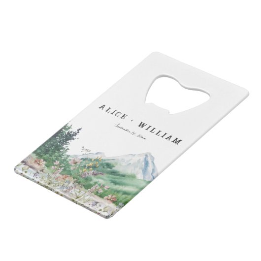 山素朴野花 |ボホ結婚ーの クレジットカード栓抜き (正面アングル)