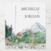 山素朴野花 |ボホ結婚ーの ワインラベル (シングルラベル)