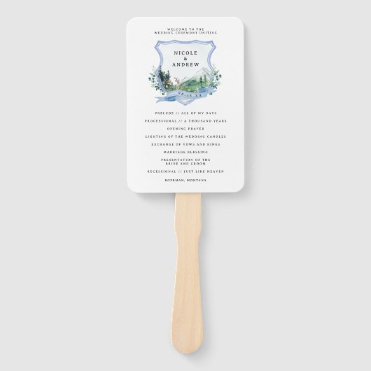 山素朴野花 |結婚式 プログラム ハンドファン (正面)