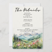 山素朴野花 | Boho 招待状 (裏面)