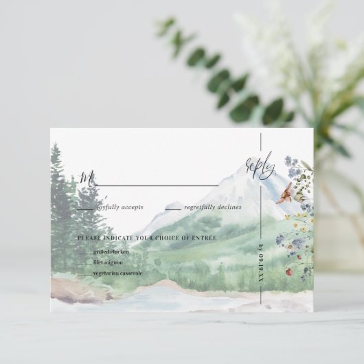 山素朴野花 | Boho Wedding RSVP (スタンド正面)